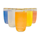 X5 multicolor granite glasses from the 50s/retro/kitchen/vintage