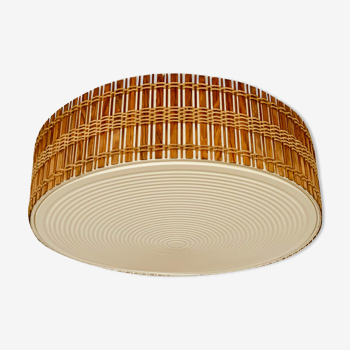 Wicker ceiling lamp