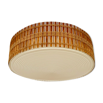 Wicker ceiling lamp