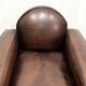 Leather club armchair