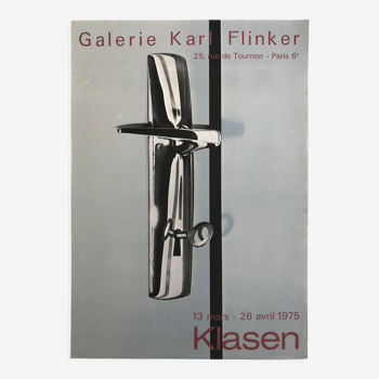 Affiche originale de Peter Klasen, Galerie Karl Flinker, 1975