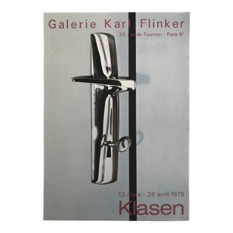 Affiche originale de Peter Klasen, Galerie Karl Flinker, 1975