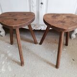 Oak triptych stools