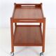 "AT-45" teak serving trolley by Hans Wegner for Andreas Tuck / Mid-century Danish modern design / 1960s