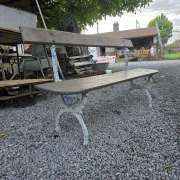 Old garden bench in cast iron and oak
