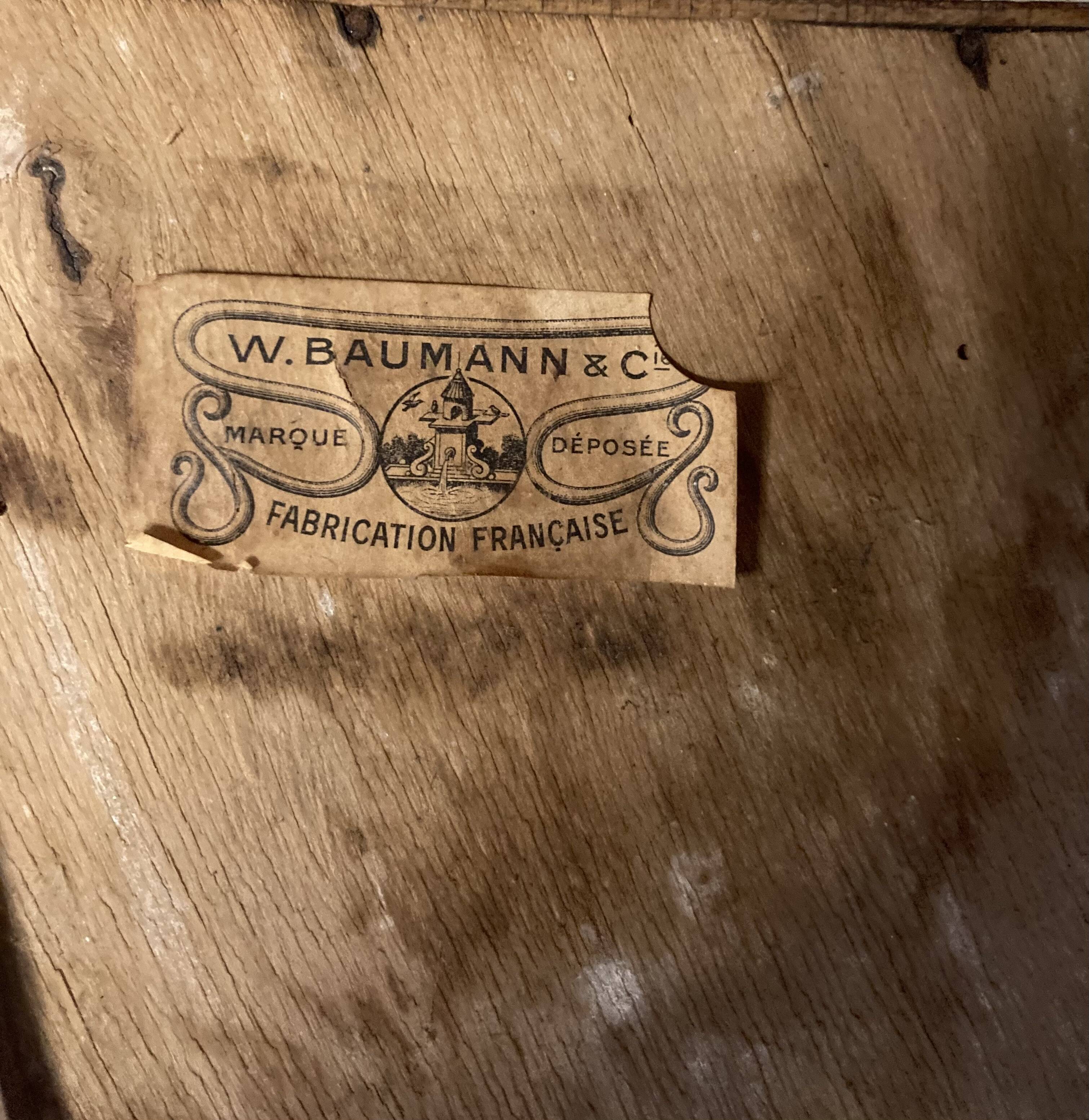 Antique washstand W. Baumann & Co with basin and jug – Earthenware