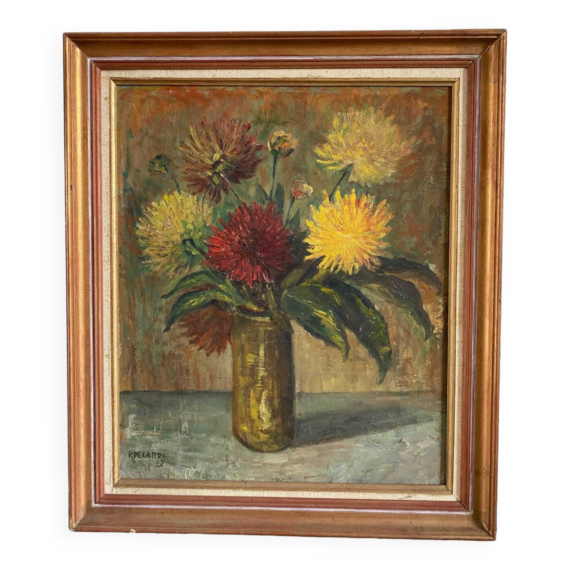 Still life bouquet of dahlias 1960