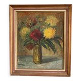 Still life bouquet of dahlias 1960