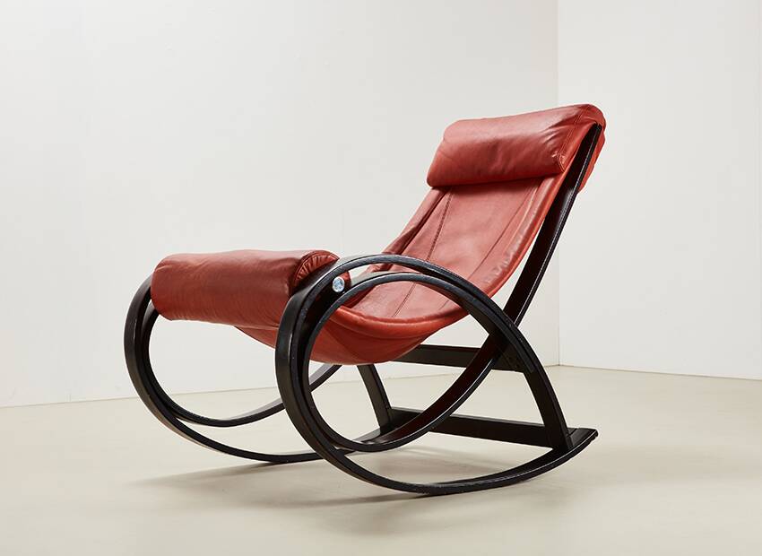 Gae Aulenti Sgarsul Rocking Chair for Poltronova Italy 1962