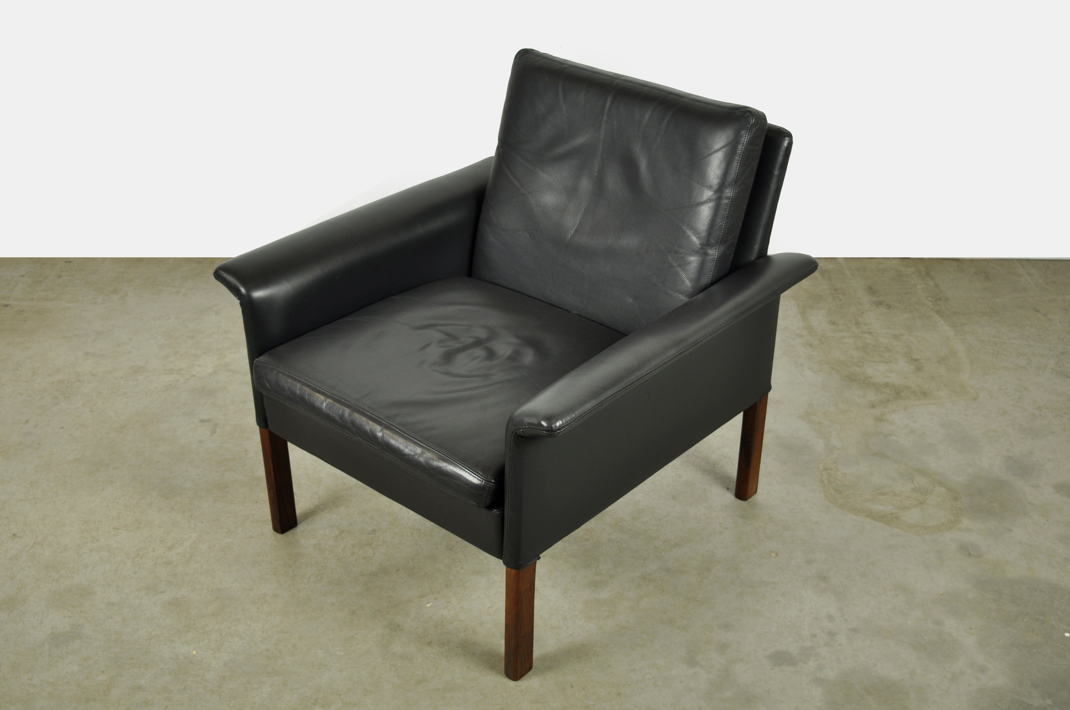 Leather armchair by hans olsen, denmark 1960s