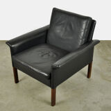 Leather armchair by hans olsen, denmark 1960s