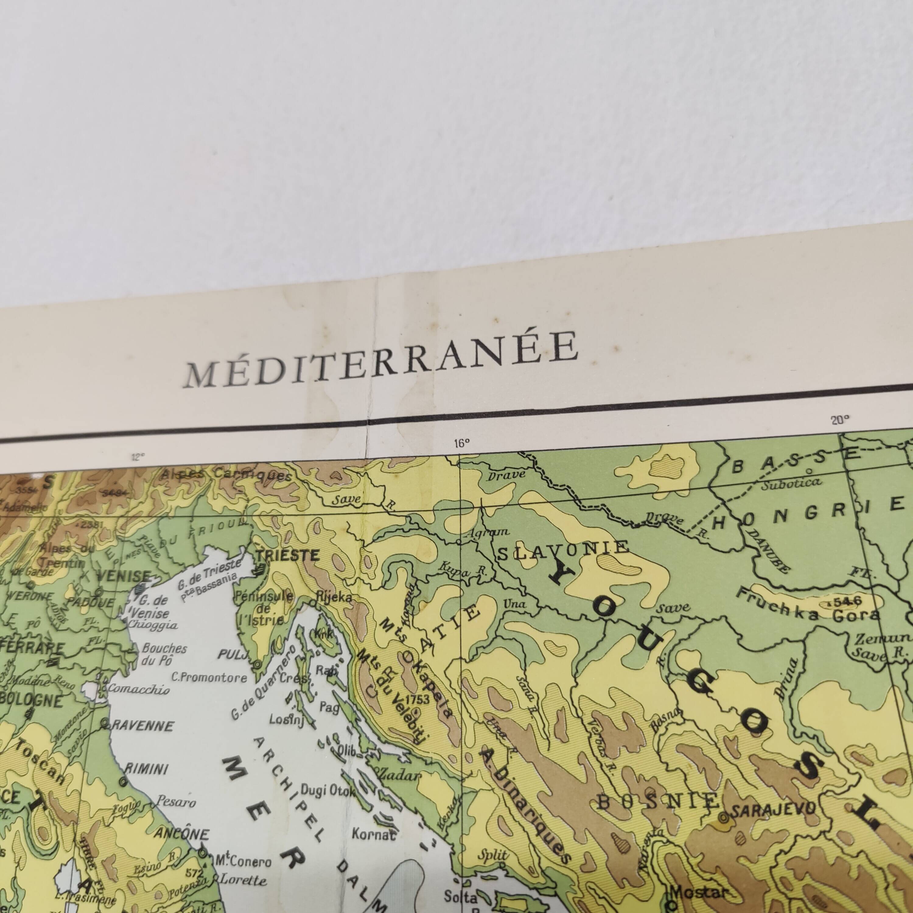 Map of the Mediterranean, 1950