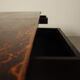 Jean Batenburg dark stained oak dining table for MI, Belgium, circa 1969