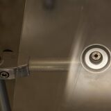 Metal and lucite folding chair, swivel backrest.