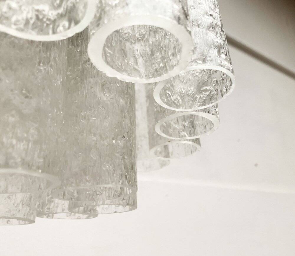 Lampe Plafonnier en Verre Allemande du Milieu du Siècle par Doria Leuchten, années 1960