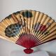 Large vintage hand-painted Japanese fan