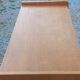 Commode vintage en chêne blond pieds compas 4 tiroirs 1950