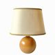 Small vintage side lamp - turned wooden ball