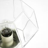 Beautiful 1970s Limburg glass ceiling lamp in octagon shape