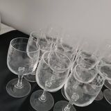 Lot de 19 verres à a pied en cristal ciselé