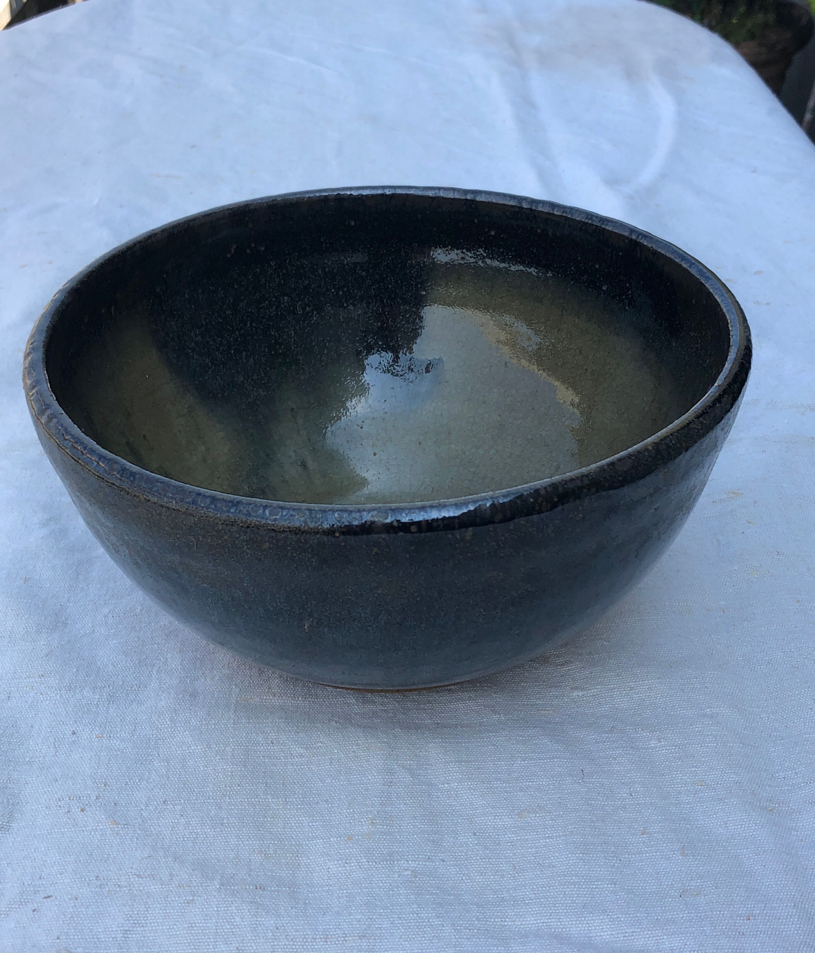 Bowl in glazed stoneware signed the Mignot
