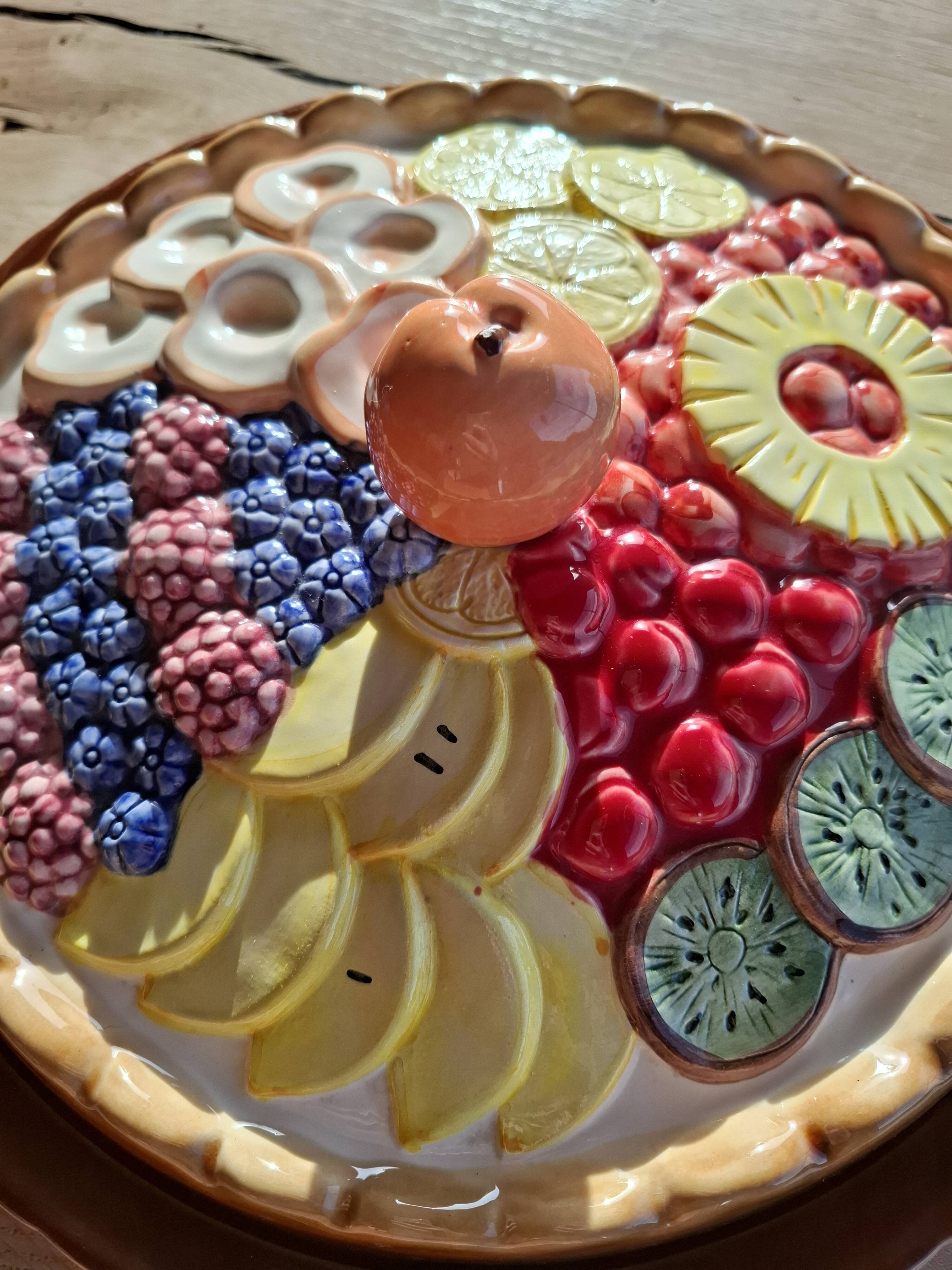 Silea pie dish in earthenware - Multi-fruit patterns