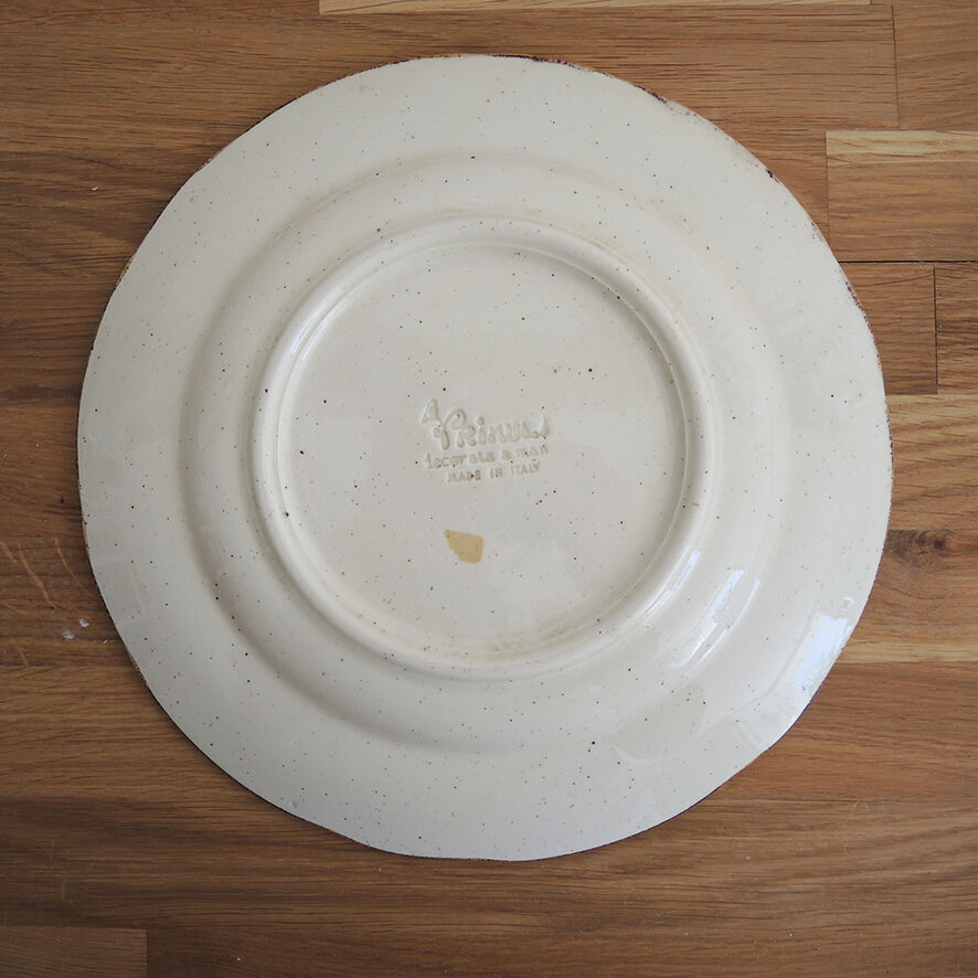 Old ceramic rooster plate – Primula Italy