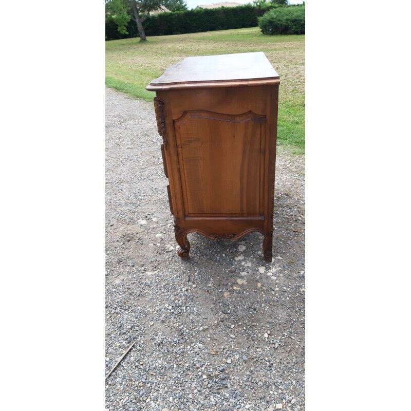 19th Century Walnut and Brass Commode, 3 Drawers