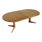 Vintage Danish round extendable dining table, 1960s