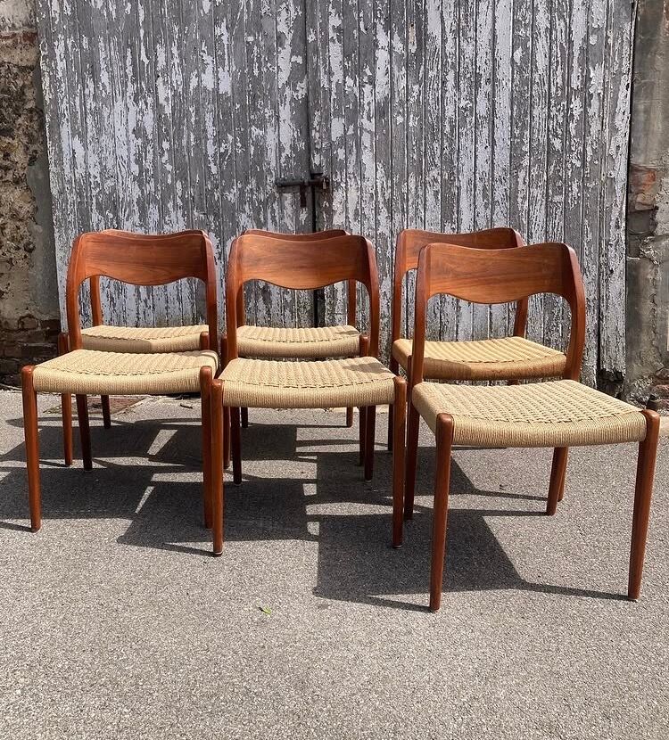 6 Danish chairs