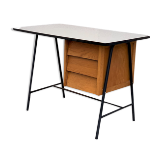 Vintage wood desk and formica 1950