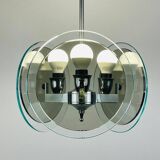 Vintage glass pendant lamp by Fontana Arte, 1970s.