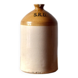 Ancienne jarre à rhum britannique en grès vernissé SRD - Normandie - années 40.