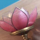 Wall lamp Lotus flower petal mother-of-pearl bronze base