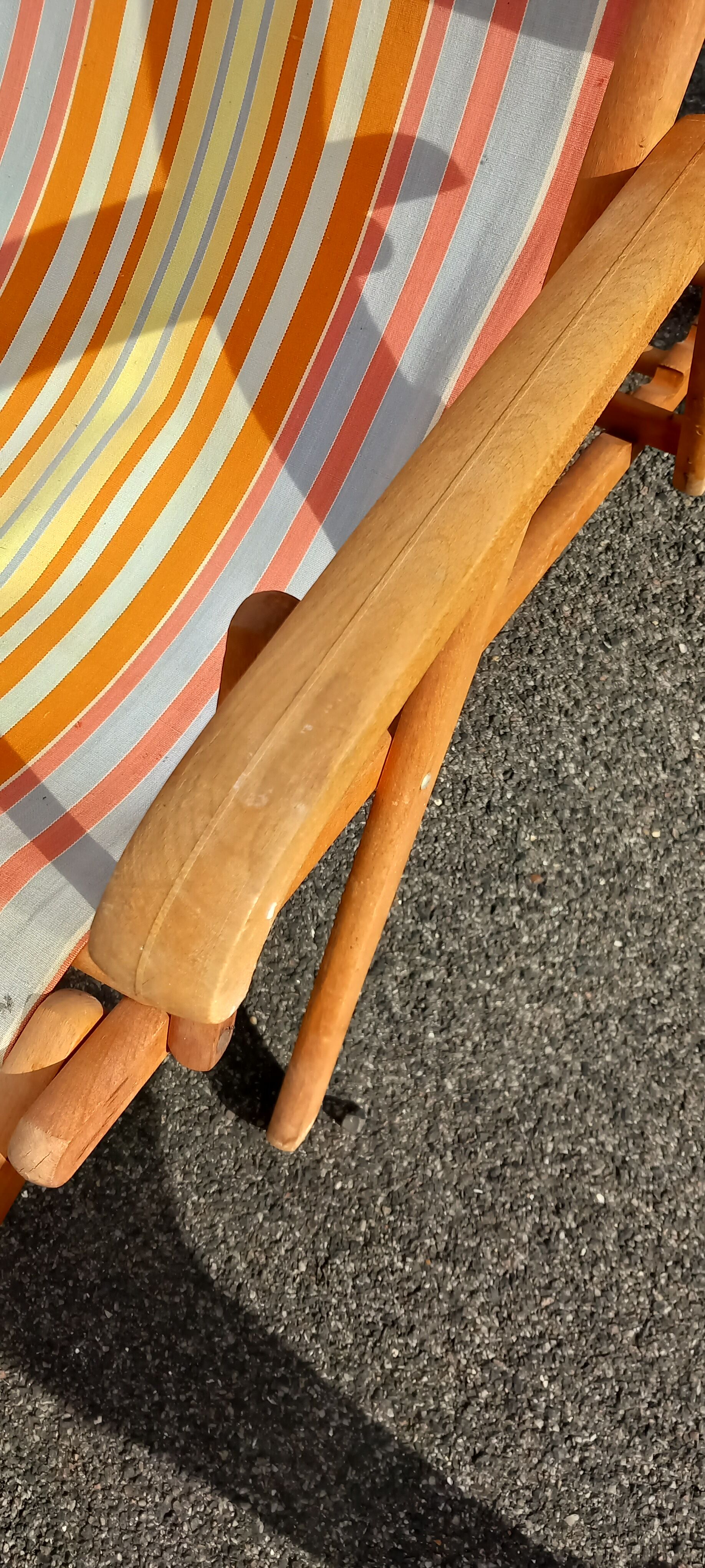 Deck chair, Chilean vintage orange tone