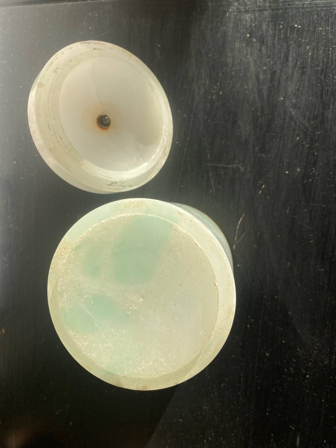 Marble and brass tobacco pot