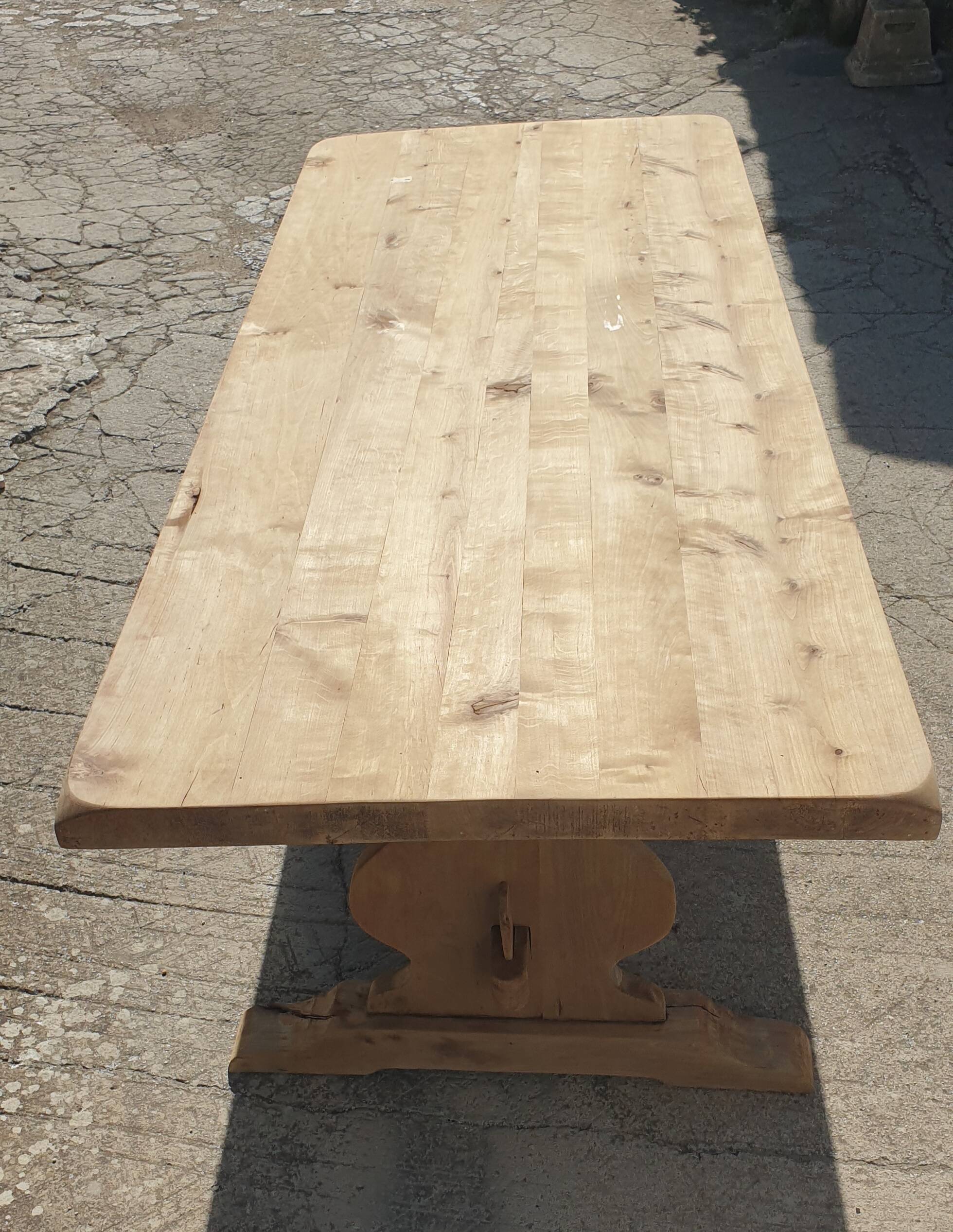 Solid wood farmhouse table