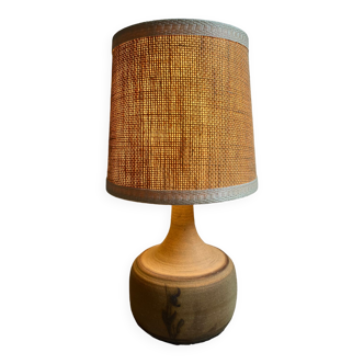 Lampe en grès avec abat-jour