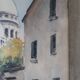 Watercolour "The Sacré-Cœur from Montmartre" by Henri Alexis Schaeffer 1942