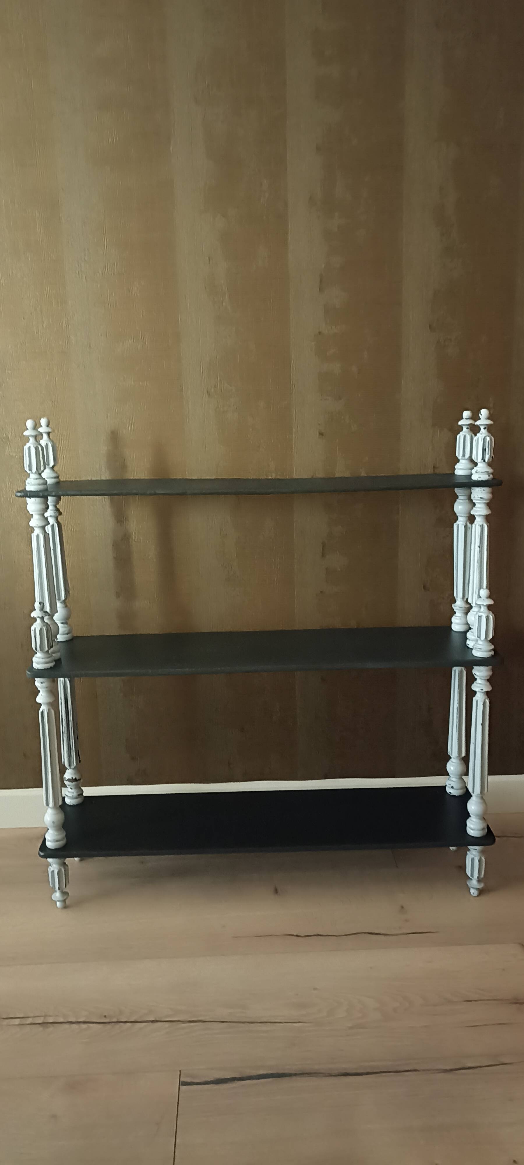 Weathered wooden shelf