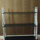 Weathered wooden shelf