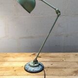 Old green industrial desk lamp
