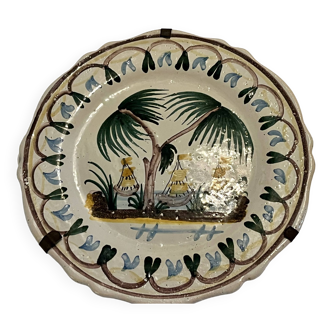 Assiette en faïence XVIIIe siècle époque révolutionnaire