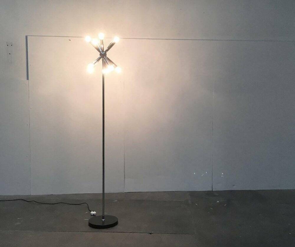 Lampadaire étoile de l'ère spatiale allemande du milieu du siècle, années 1960