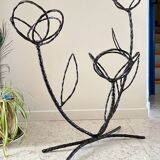 Vintage curved steel plant shelf