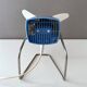 Blue Severin electric fan, mid-century office