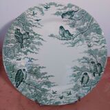 Assiette plate terre de fer Sarreguemines Neige