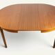 Table ronde extensible vintage en teck, années 70