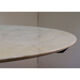 Table de repas vintage roche bobois en marbre et métal 1970