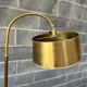 Floor lamp, 60s, gilded brass and walnut, Scandinavian style with table/end of sofa